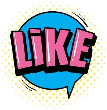 Expression words design for like Stock Illustration