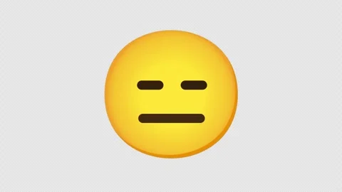Expressionless Face Emoji Animated on a Transparent Background. 動画素材 282595085
