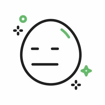 Expressionless Face icon vector image. Stock Illustration