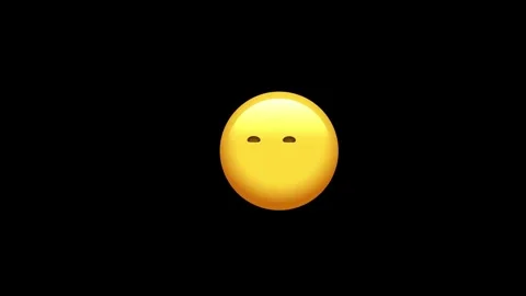 Expressionless face with no mouth emoji animation Stock Footage 329406489