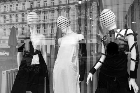 Expressionless mannequins Stock Photos