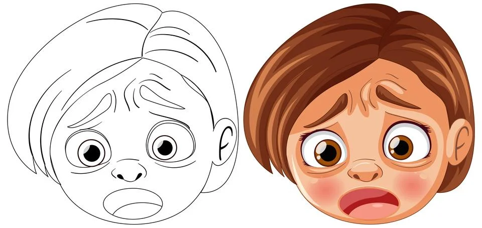 Expressions of Concern and Worry Stock Illustration
