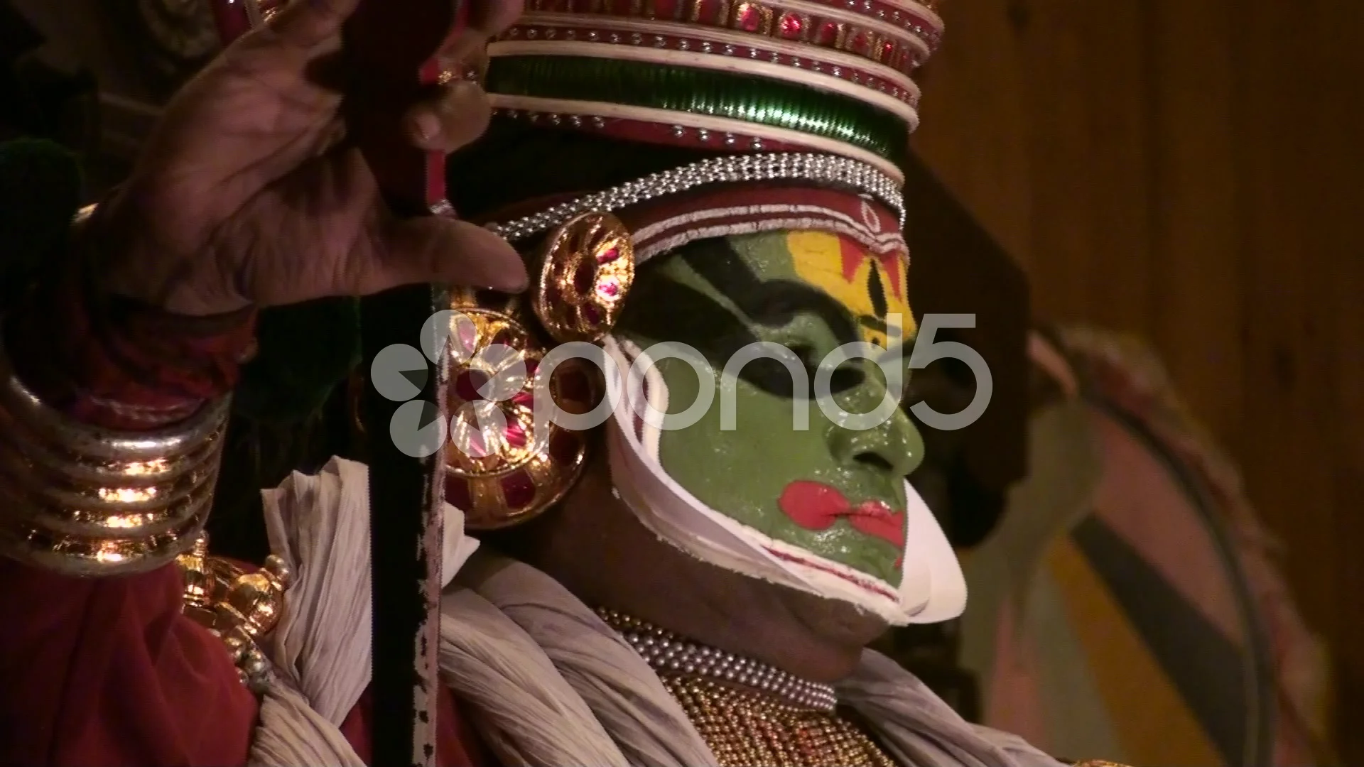 Expressions of Danced Kathakali theater ... | Stock Video | Pond5