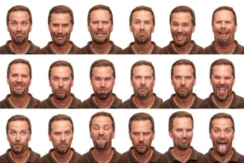 Expressions - Middle Aged Man Stock Photos