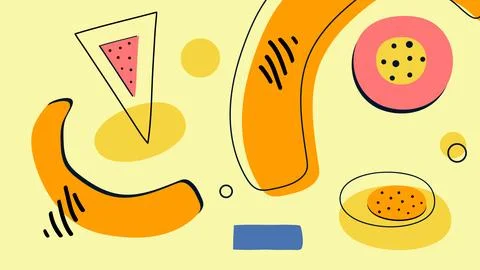 Expressive Abstract Geometric Background Stock Illustration