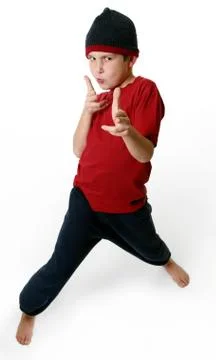 Expressive boy attitude Stock Photos