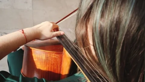 Expressive Cello Playing Stock Footage 144971711