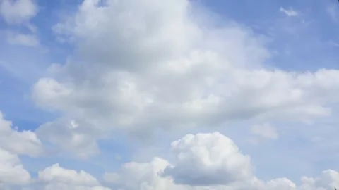 Expressive clouds against the blue sky. Timelapse Stock Footage 339225212