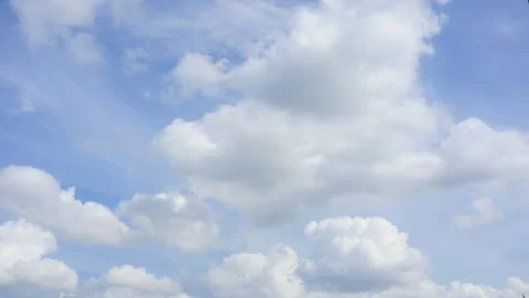 Expressive clouds against the blue sky. Timelapse Stock Footage 339225224
