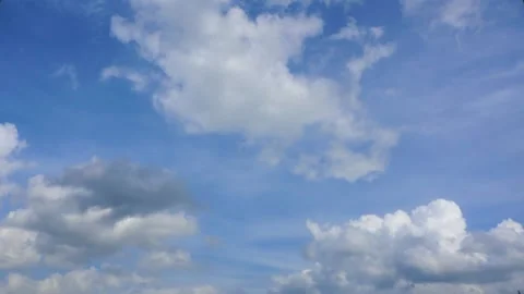 Expressive clouds against the blue sky. Timelapse Stock Footage 339225259