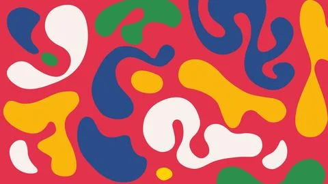 Expressive colorful blob background Stock Illustration