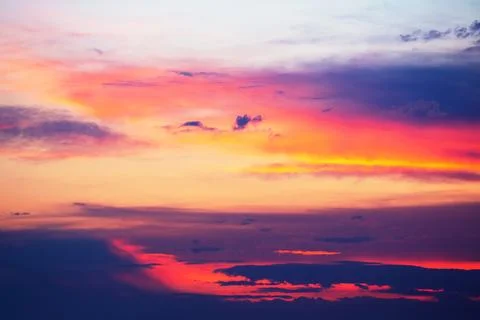 The expressive contrast of the clouds in the sky and sun. The nature and be.. Stock Photos