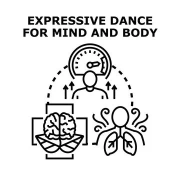 Expressive dance for mind body and health Stock Illustration