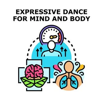 Expressive dance for mind body and health Stock Illustration