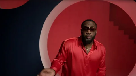 The expressive dancer moves effectively on the studio video. Slo-mo African for Stock-Footage 144569254