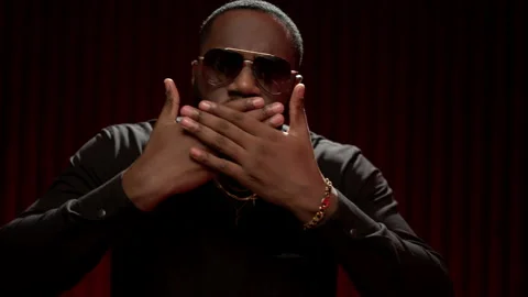 The expressive dancer moves effectively on the studio video. Slo-mo African for Stock-Footage 144615756