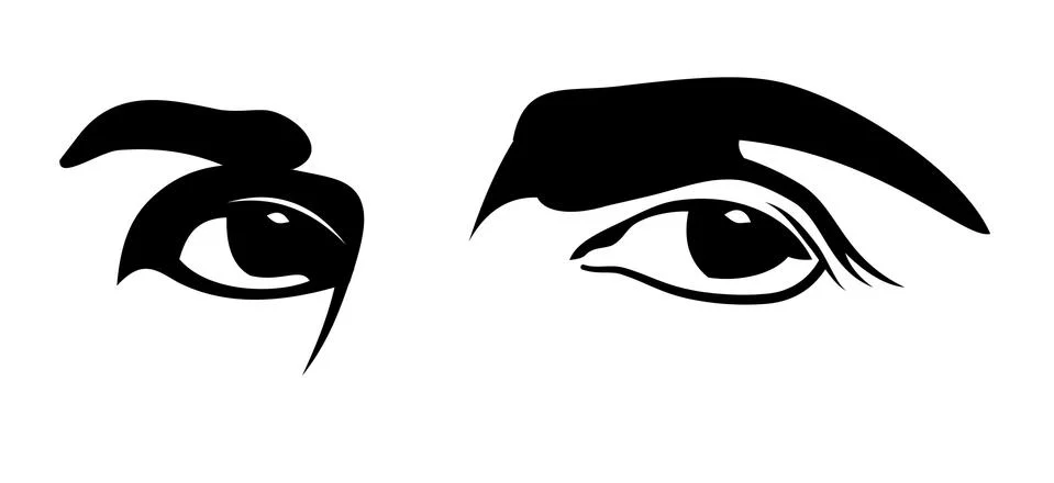 Expressive eyes Stock Illustration