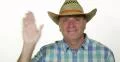 Expressive Farmer Cowboy Hat Satisfied Looking Camera Enthusiastic Hand Salute 4k or 4k+ Resolution