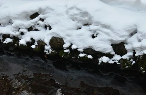 The expressive layer of white snow in Sapporo Japan Stock Photos