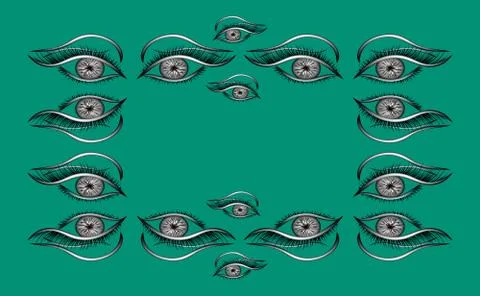 Expressive look. Stock Illustration