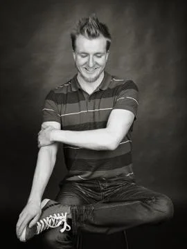 Expressive man Stockfoto's