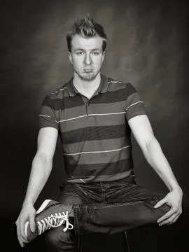 Expressive man Stockfoto's