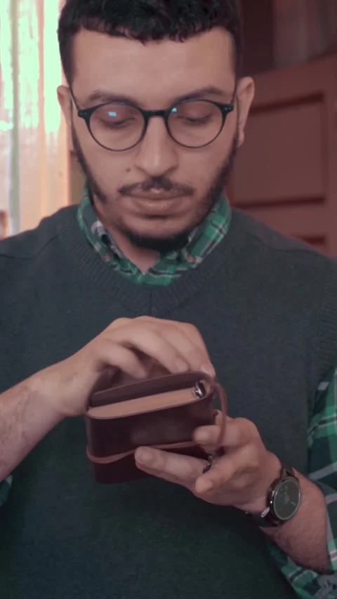Expressive Middle Eastern Man Speaking and Gesturing Indoors Stock Footage 309770501