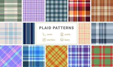 Expressive plaid pack built poster design. Strong tartan rhythms capture at.. Stock Illustration
