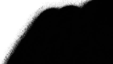 Expressive Unveiling: Black Spray Paint Texture Matte Reveal Transition on White Stock Footage 245440934