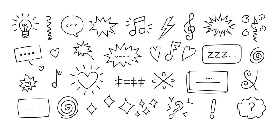 Expressiveness in manga. Stock Illustration