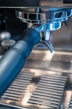 Expresso coffee machine close up Foto stock