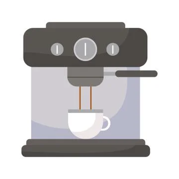 Expresso machine on a white background Stock Illustration