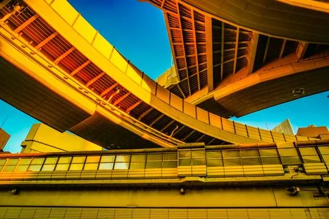Expressway bridge (traffic image) Stock Photos