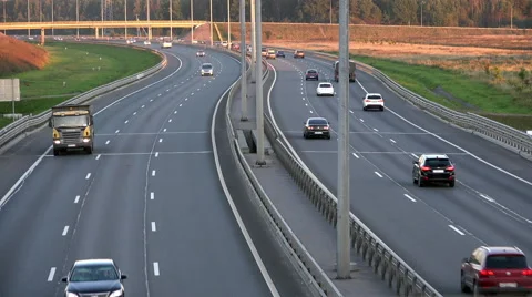 Expressway car traffic on the ring road. 4K Stock Footage 41780411