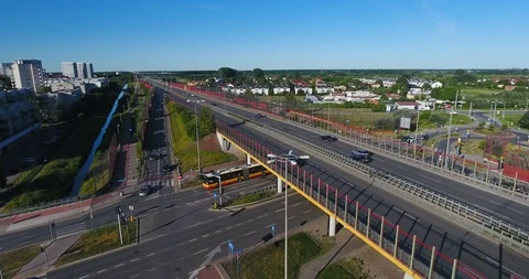 Expressway Intersection. Aerial View Stock Footage 91104650