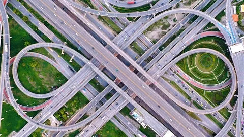 Expressway in modern city Stock Footage 109422261