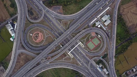 Expressway top view. Stock Footage 87980686