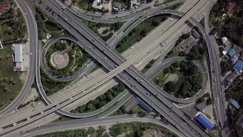 Expressway top view. Stock Footage 87982337