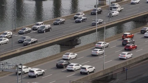 Expressway Traffic Congestion 스톡 동영상 106074823