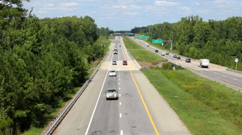 Expressway Traffic, Overhead Video stock 41241152