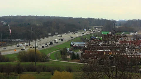 Expressway traffic - time lapsed Stock Footage 23252867