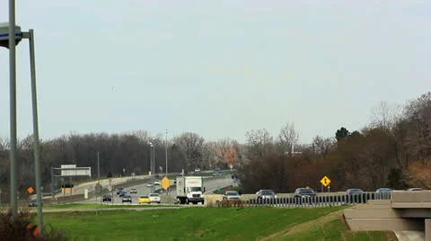 Expressway traffic - time lapsed Stock Footage 23253180