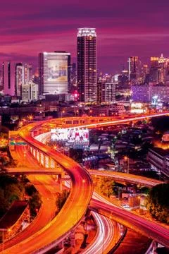 Expressway in twilight Stock Photos