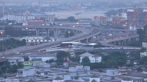 Expressways, Bangkok Video stock 56022322