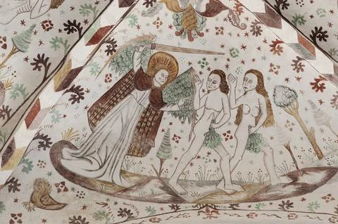 The expulsion from the garden Stock Photos