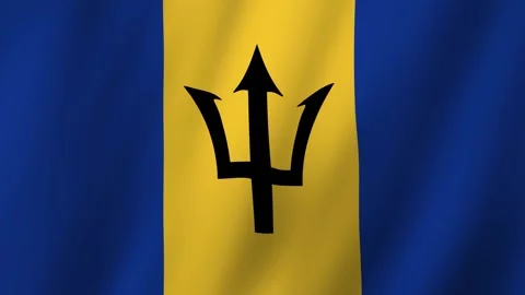 Exquisite 3D Animation of the Barbados Flag Waving Stock Footage 276426838