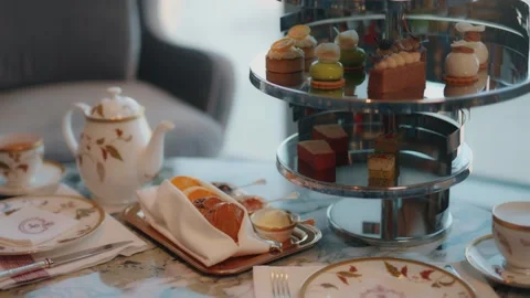 Exquisite afternoon tea Stock Footage 270271528