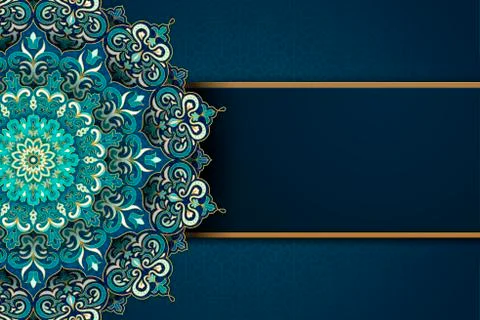 Exquisite arabesque card 스톡 일러스트