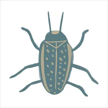 Exquisite hand drawn bed bug in boho style. Vector illustration. Stock Illustration