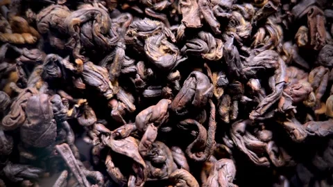 Exquisite Loose Leaf Tea Texture Close Up Stock Footage 258395382